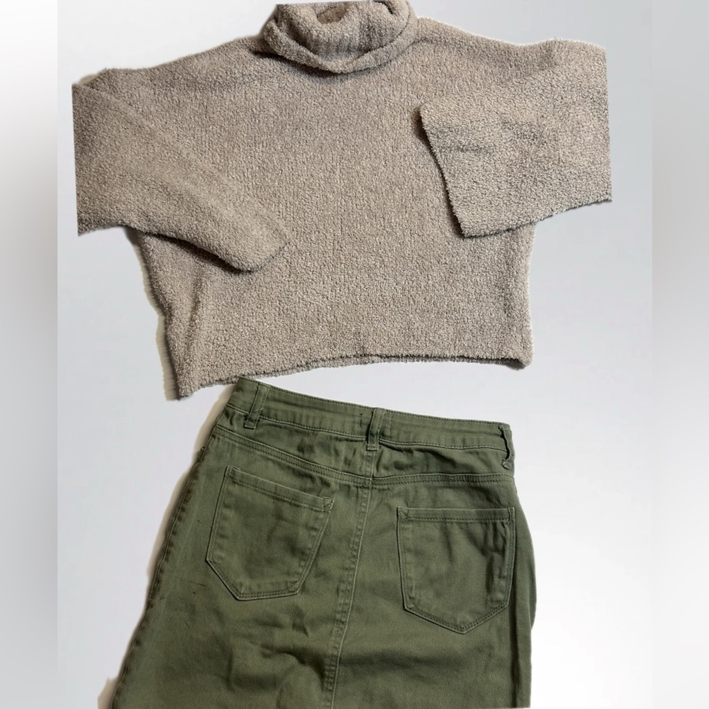 Kensie Sage Green Buttoned Jacket